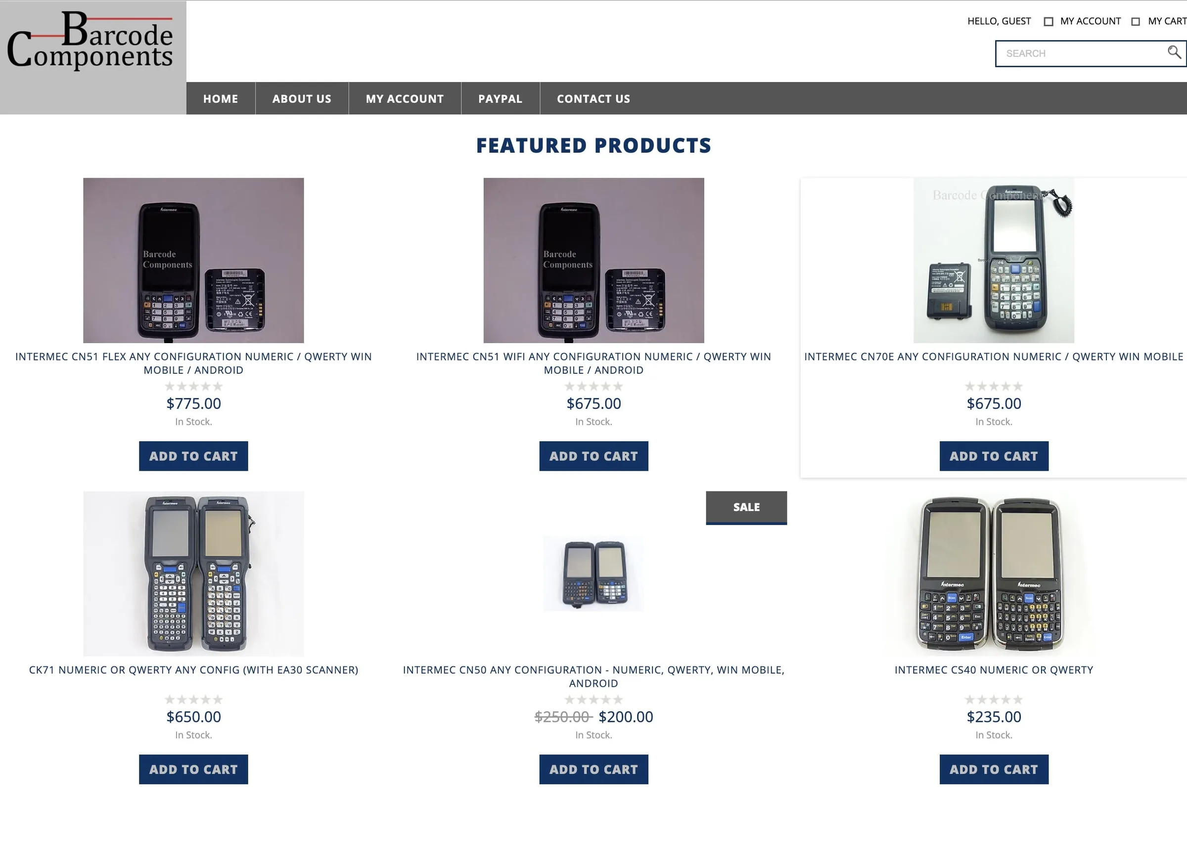 Barcode Components — website