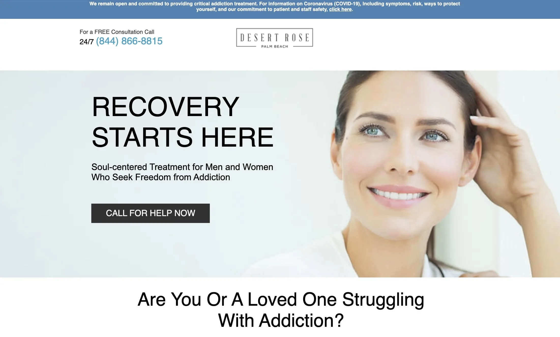 Desert Rose Recovery — website