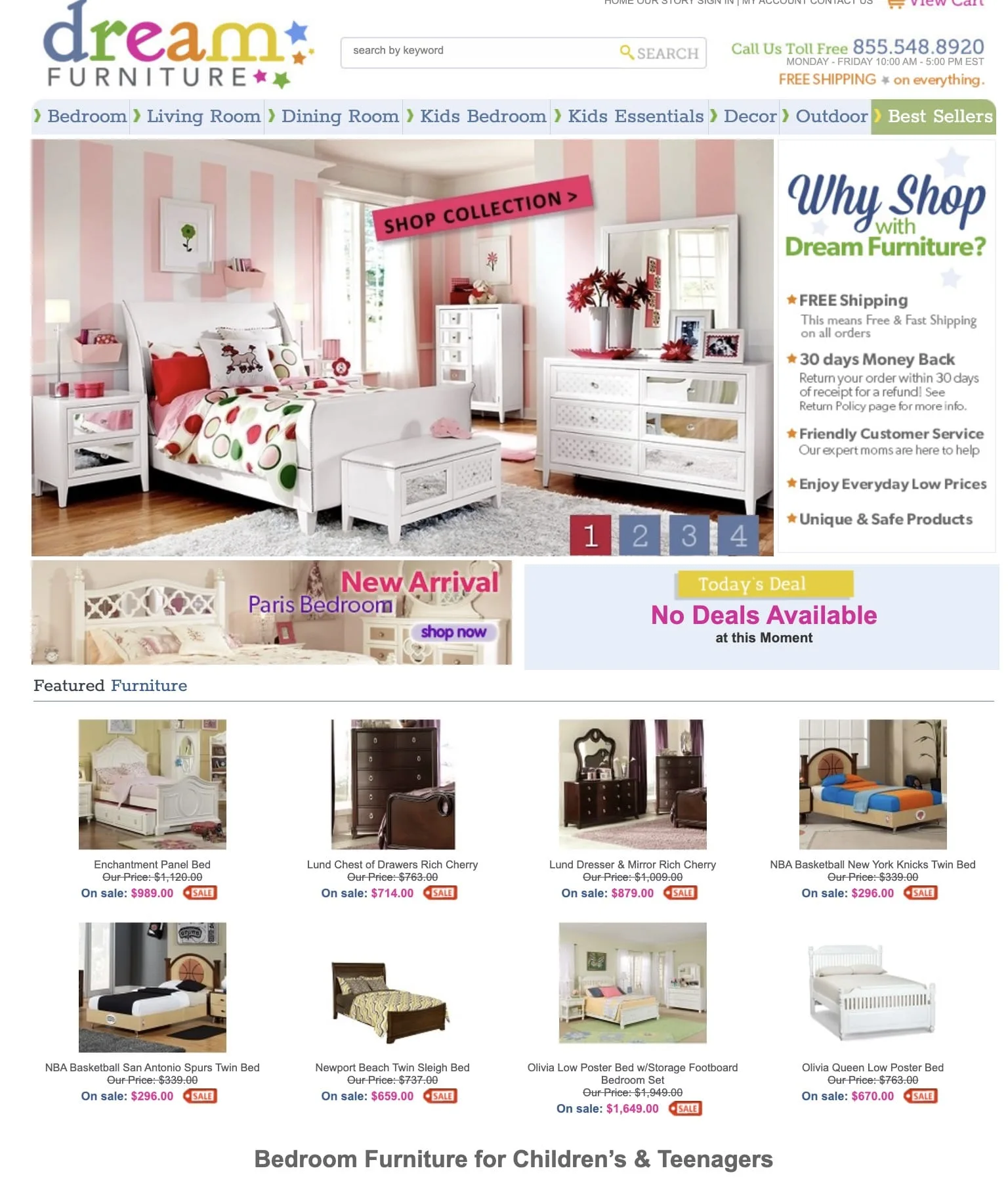 Dreamland Furniture — website