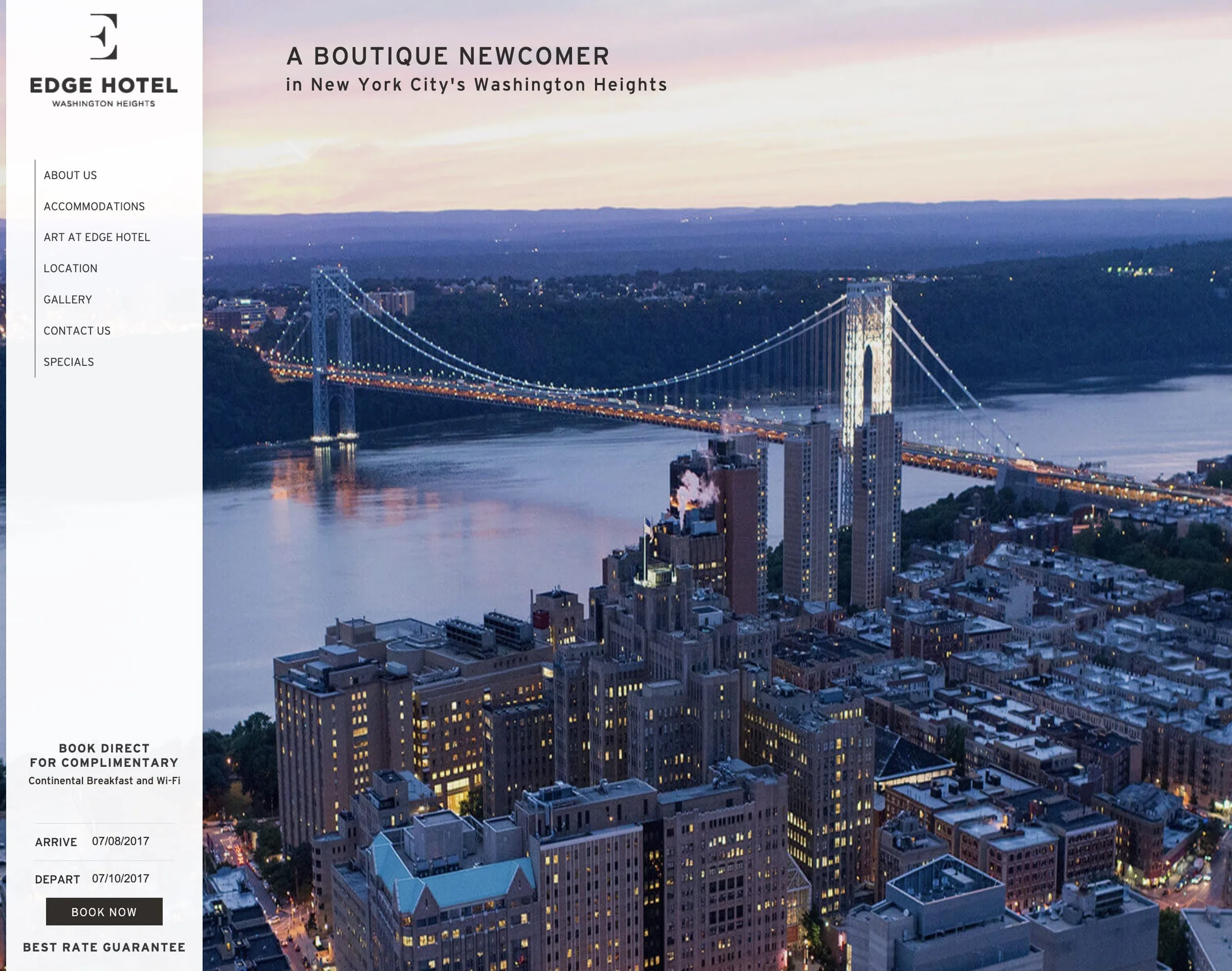 Edge Hotel NYC — website