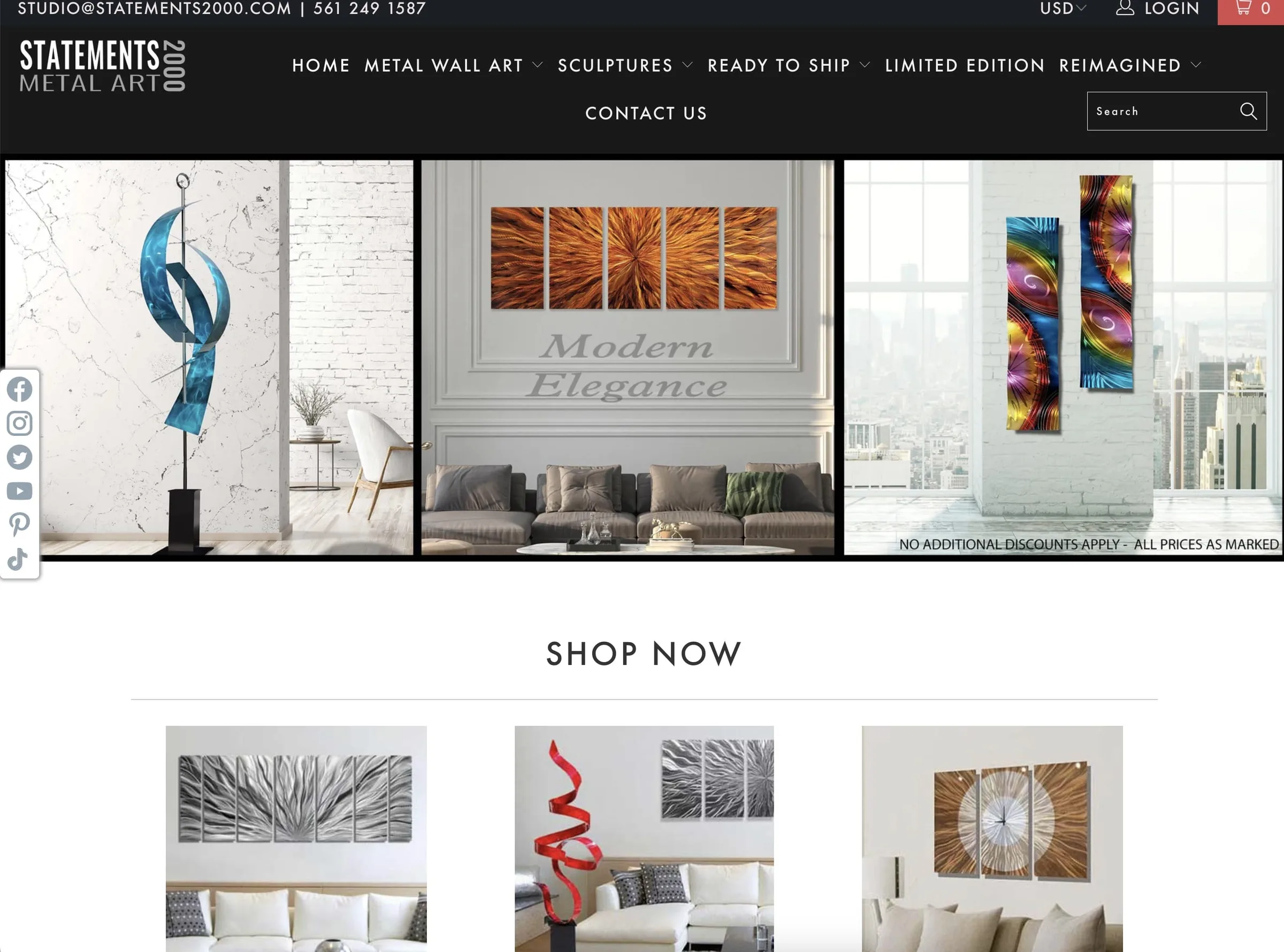 Jon Metal Art — website