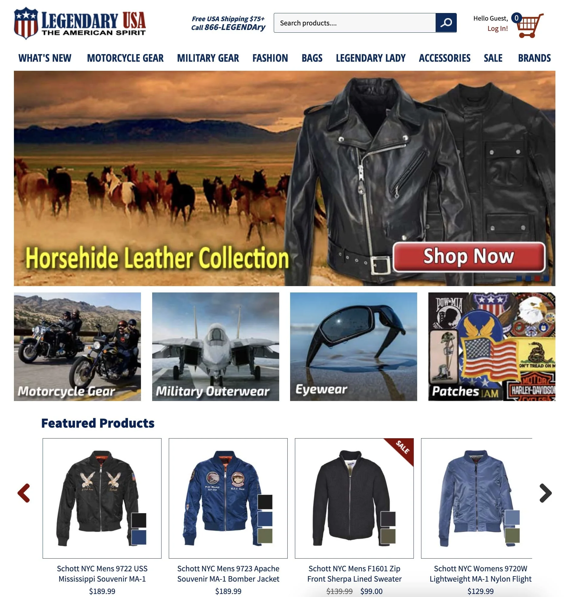 Legendary USA — website