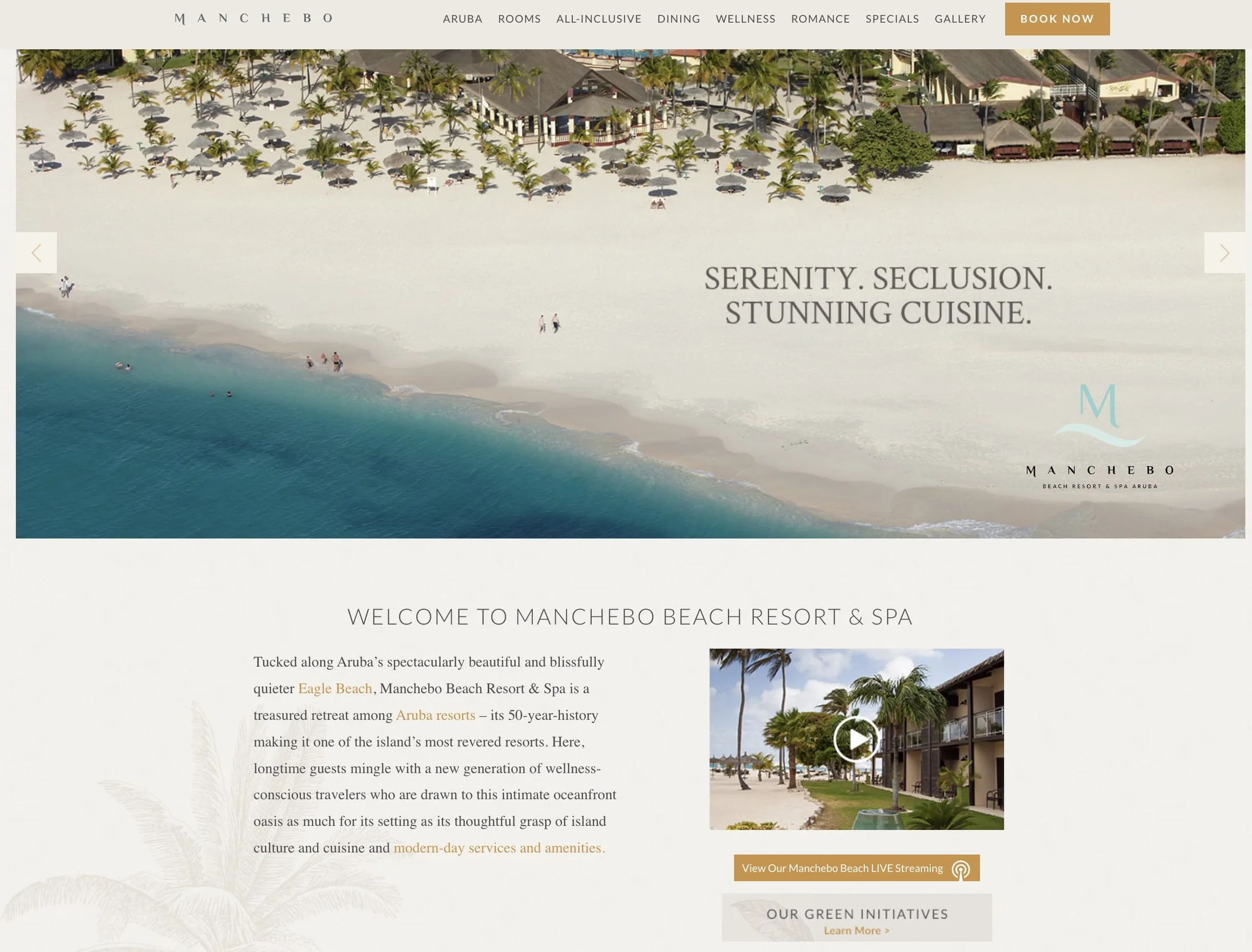 Manchebo Hotel — website