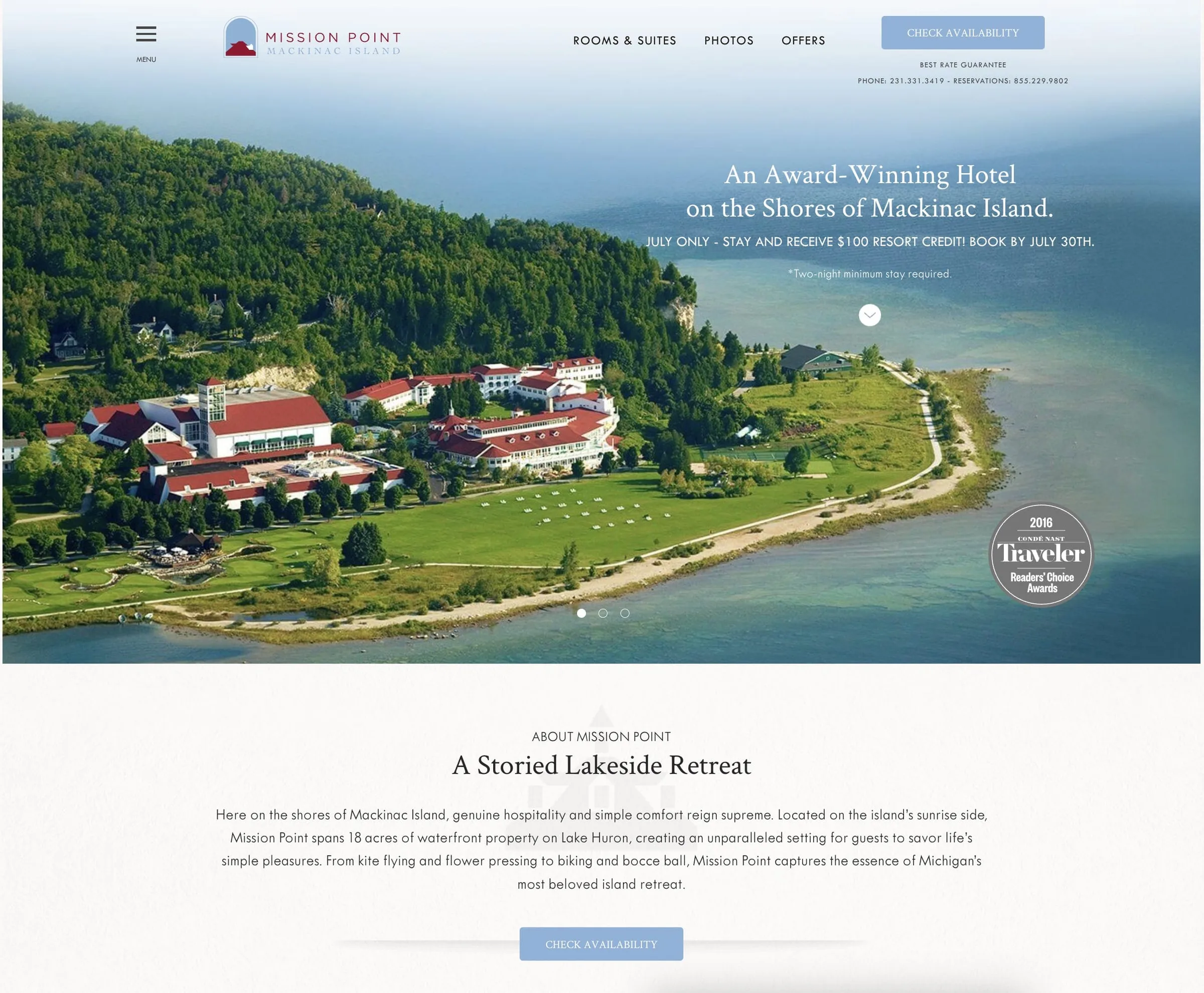 Mission Point Resort — website